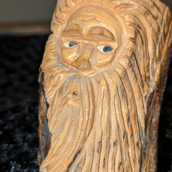 Handcrafted Folkart Wooden Old Man - Picture 2 of 8